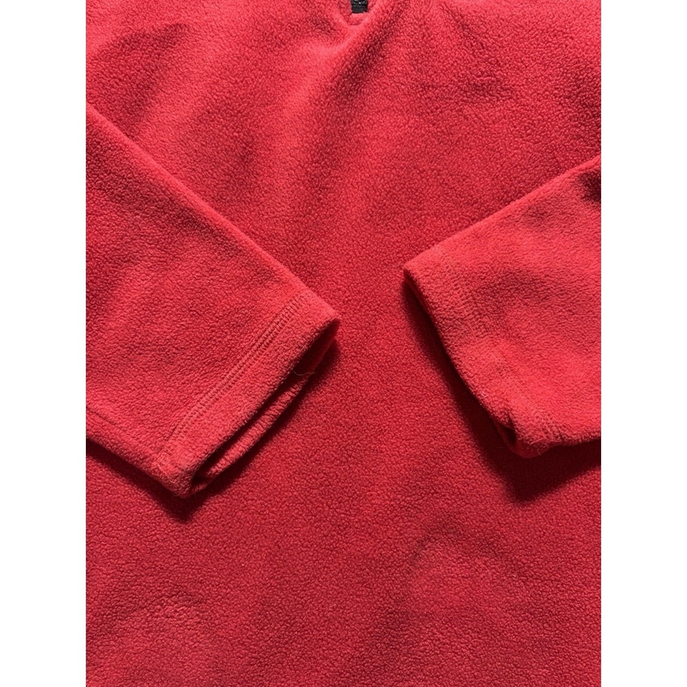 Vintage Old Navy Long Sleeve Fleece Quarter Zip Zipper Pocket Size XL Red - Picture 3 of 11